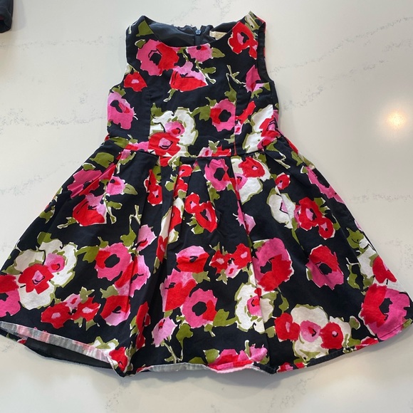 Flower, lined dress. Girls size 6 - Picture 1 of 9